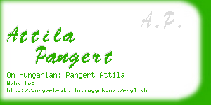 attila pangert business card